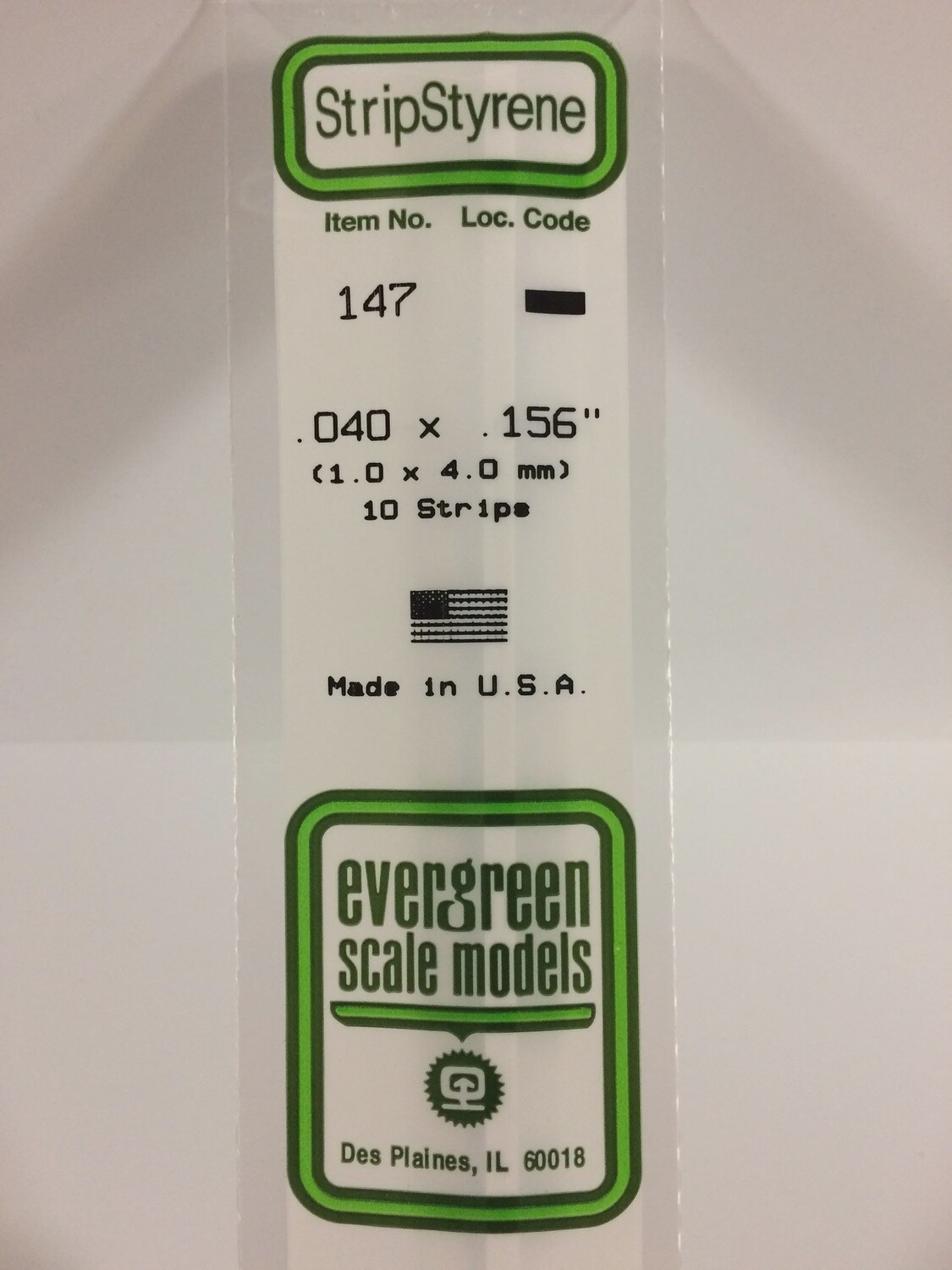 147 - OPAQUE WHITE POLYSTYRENE STRIP