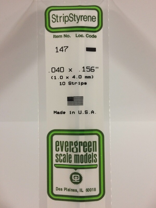 147 - OPAQUE WHITE POLYSTYRENE STRIP