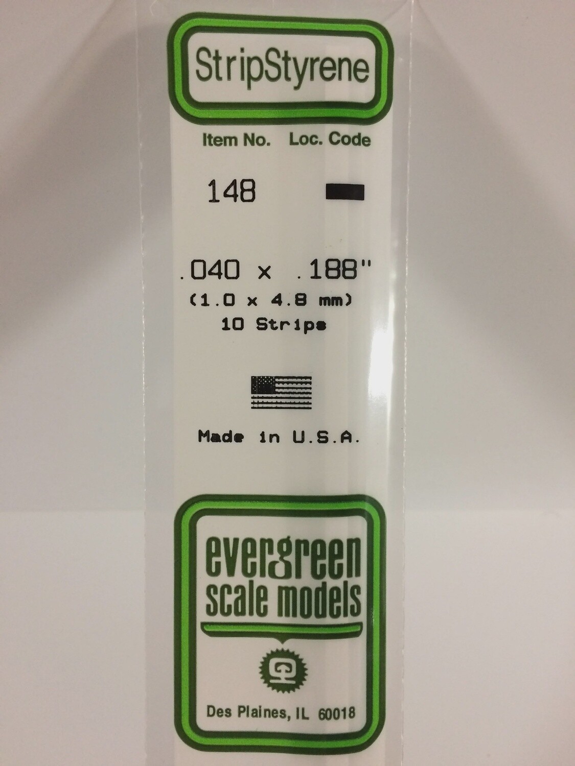 148 - OPAQUE WHITE POLYSTYRENE STRIP