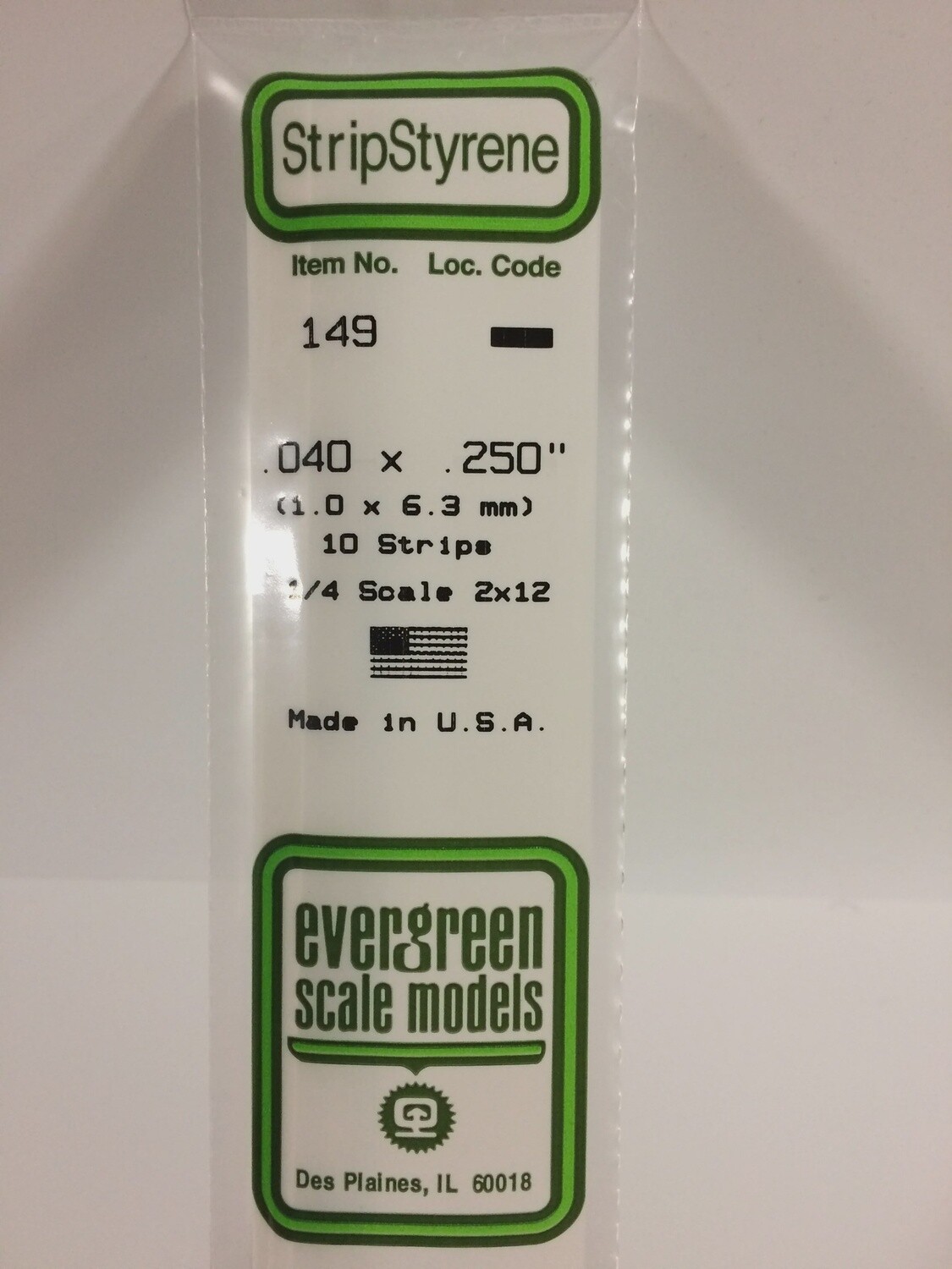 149 - OPAQUE WHITE POLYSTYRENE STRIP