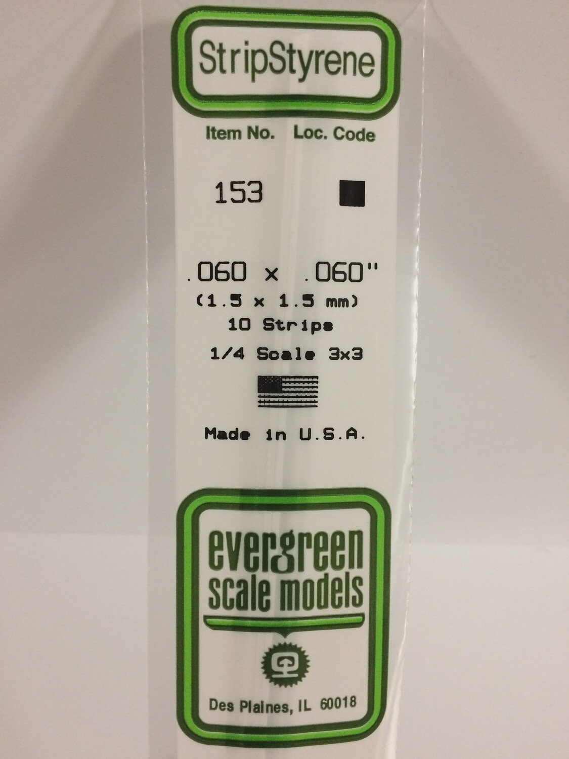 153 - OPAQUE WHITE POLYSTYRENE STRIP