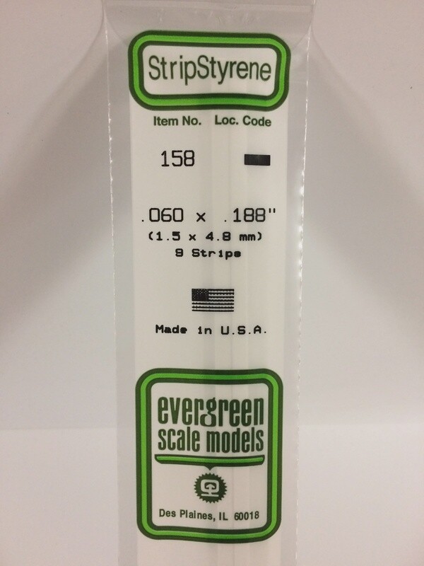 158 - OPAQUE WHITE POLYSTYRENE STRIP