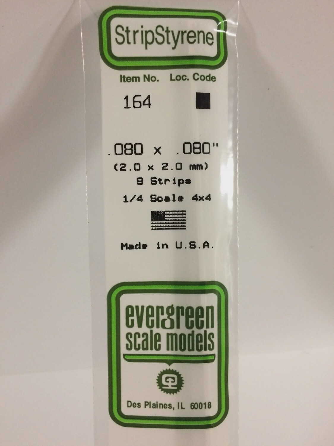 164 - OPAQUE WHITE POLYSTYRENE STRIP