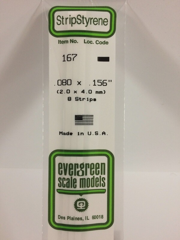 167 - OPAQUE WHITE POLYSTYRENE STRIP