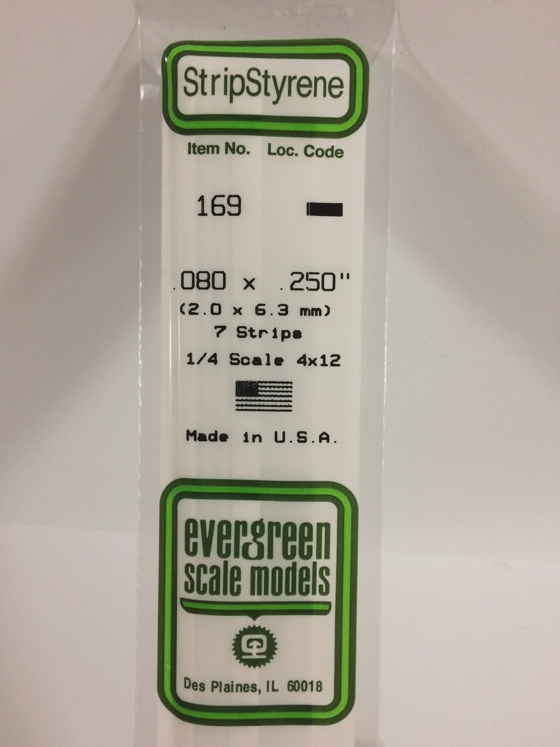 169 - OPAQUE WHITE POLYSTYRENE STRIP