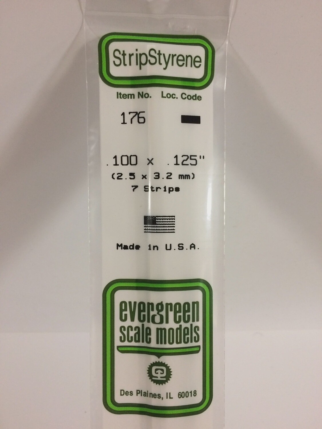 176 - OPAQUE WHITE POLYSTYRENE STRIP