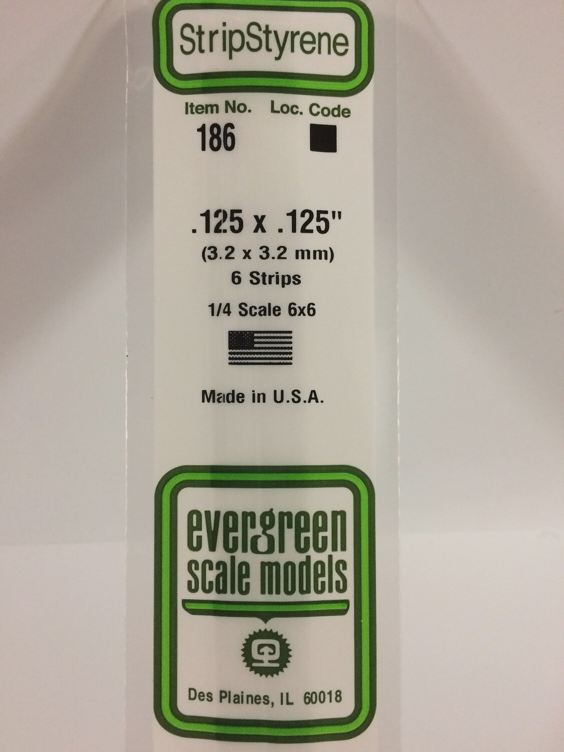 186 - OPAQUE WHITE POLYSTYRENE STRI