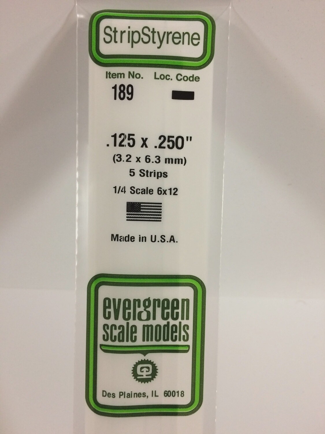 189 - OPAQUE WHITE POLYSTYRENE STRIP