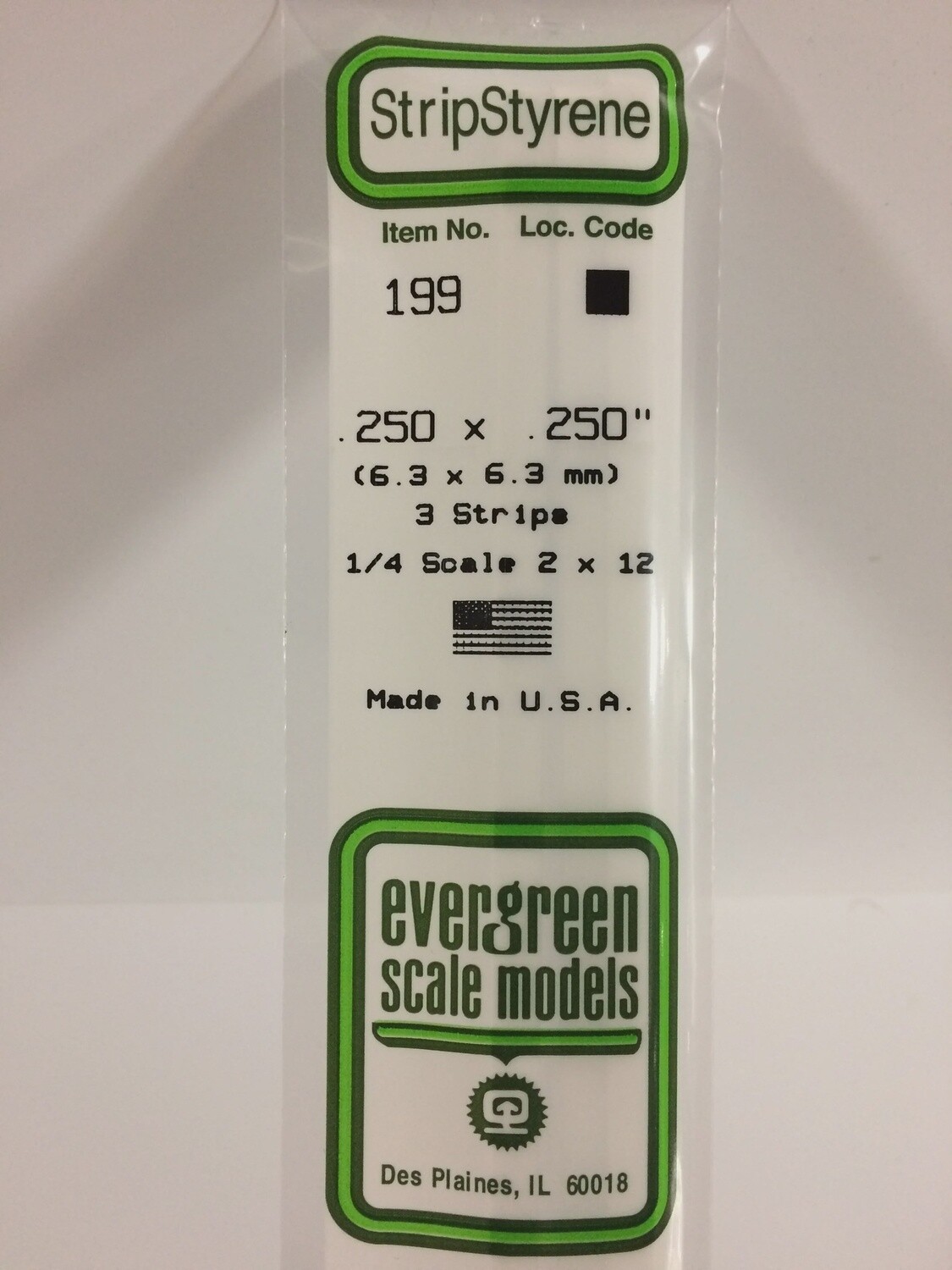 199 - OPAQUE WHITE POLYSTYRENE STRIP