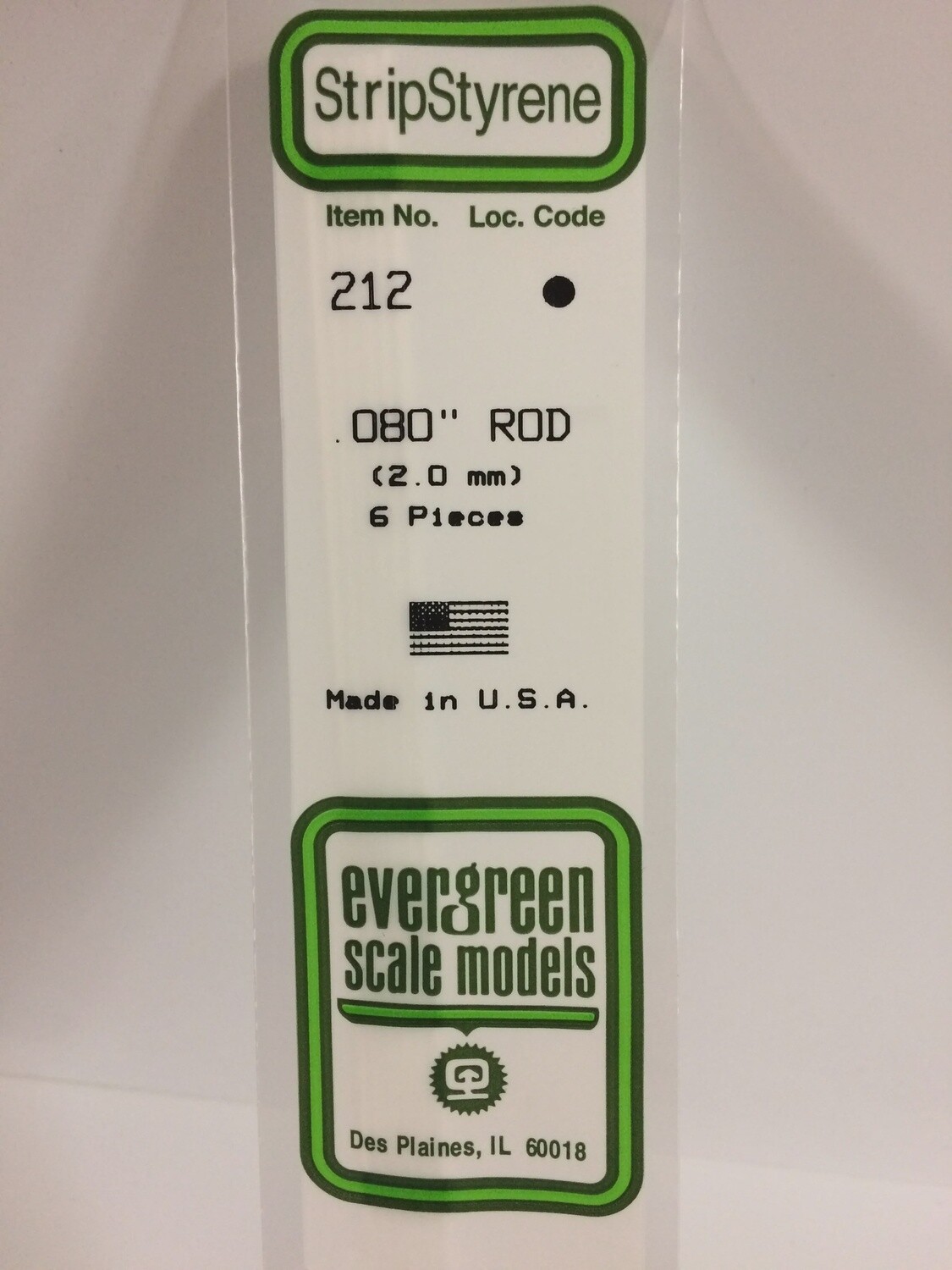 212 - OD WHITE POLYSTYRENE ROD