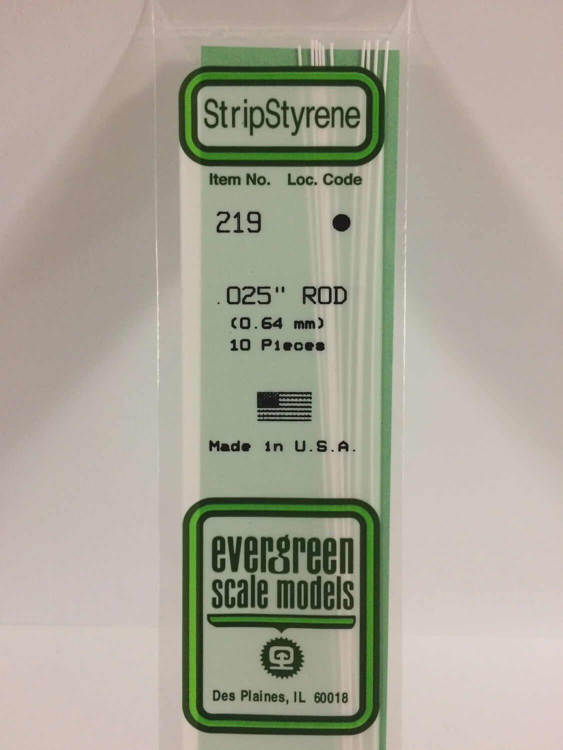 219 - OD WHITE POLYSTYRENE ROD