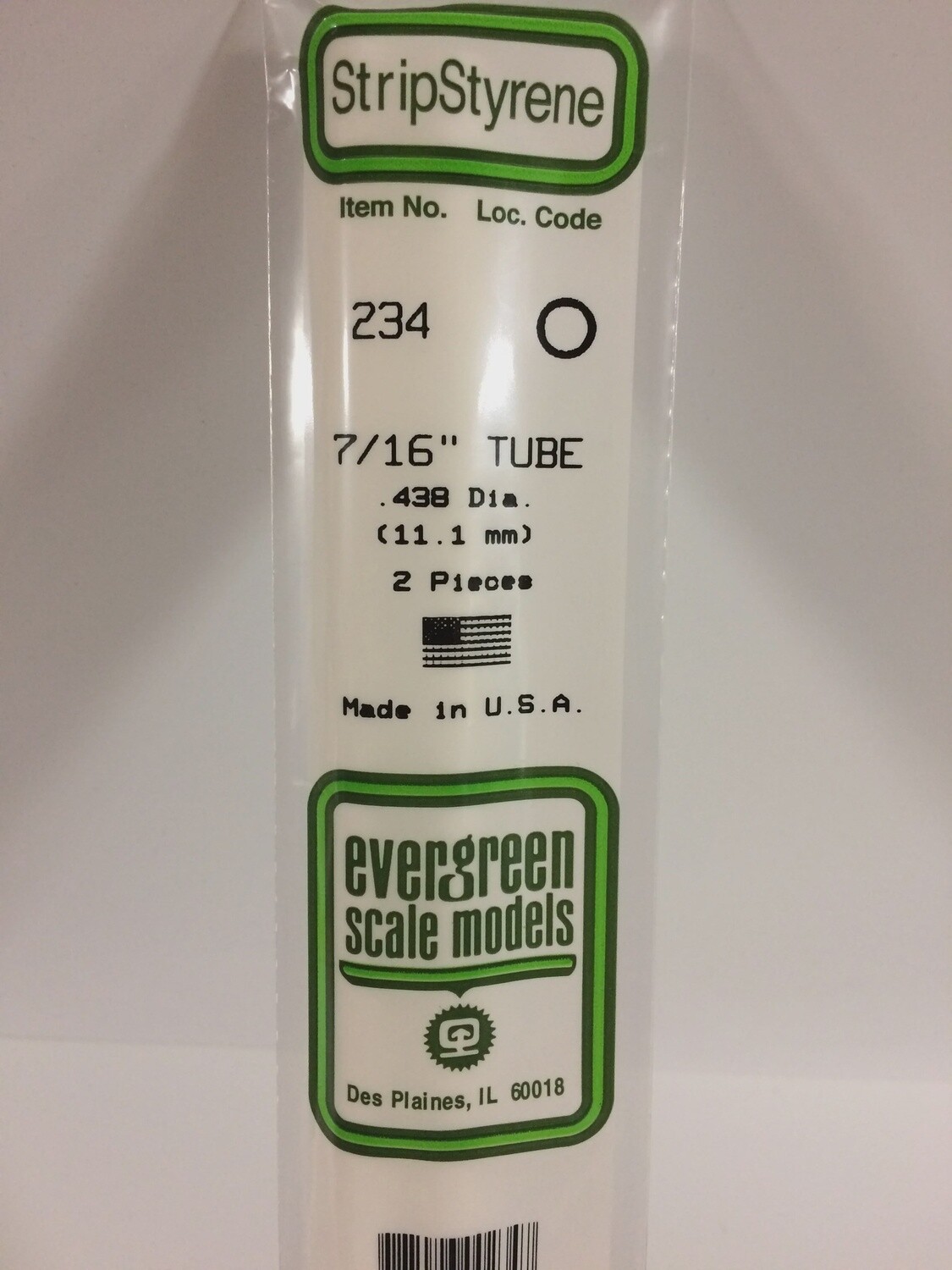 234- OD WHITE POLYSTYRENE TUBING