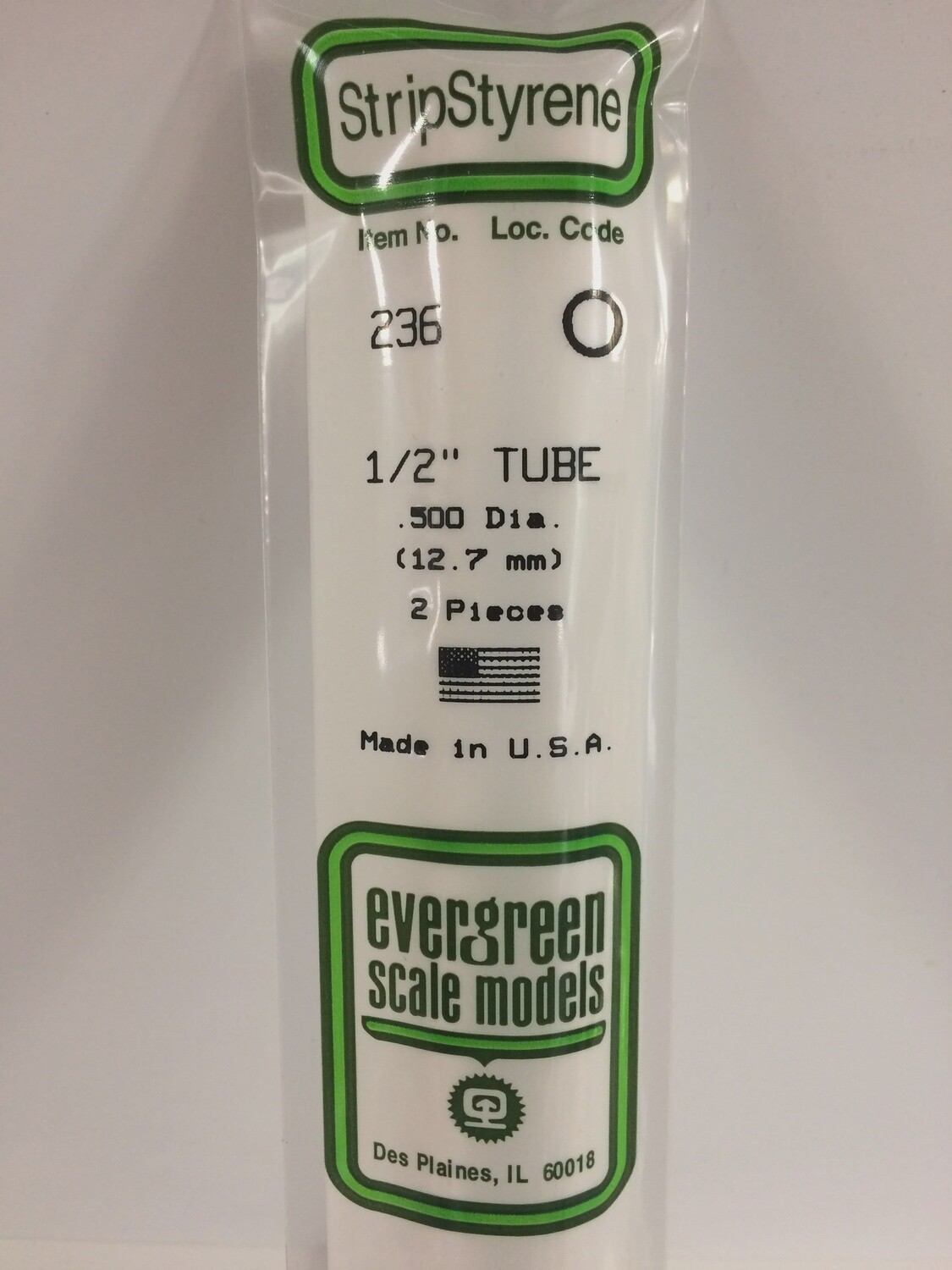 236 - OD WHITE POLYSTYRENE TUBING