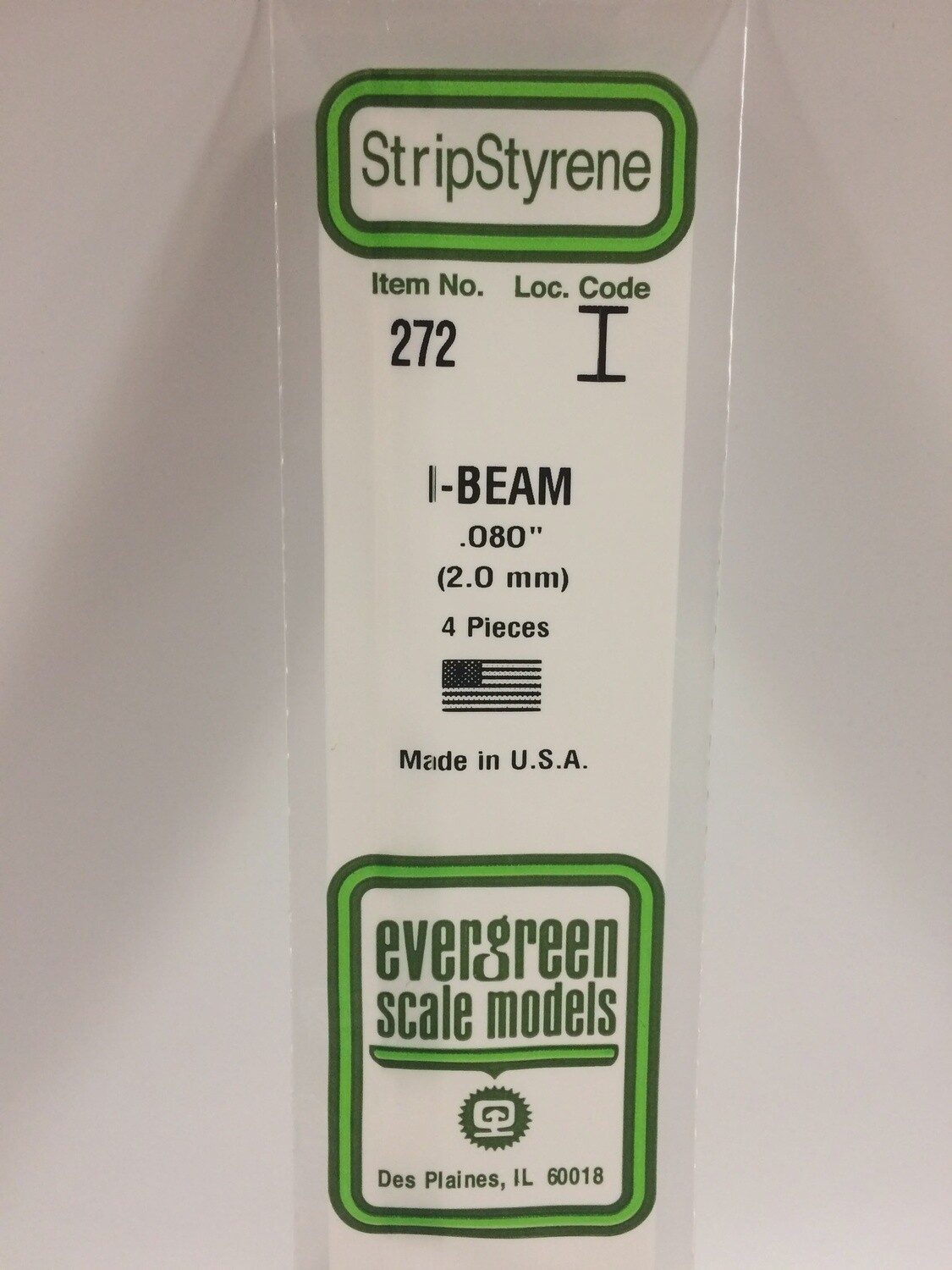 272 - OPAQUE WHITE POLYSTYRENE I-BEAM
