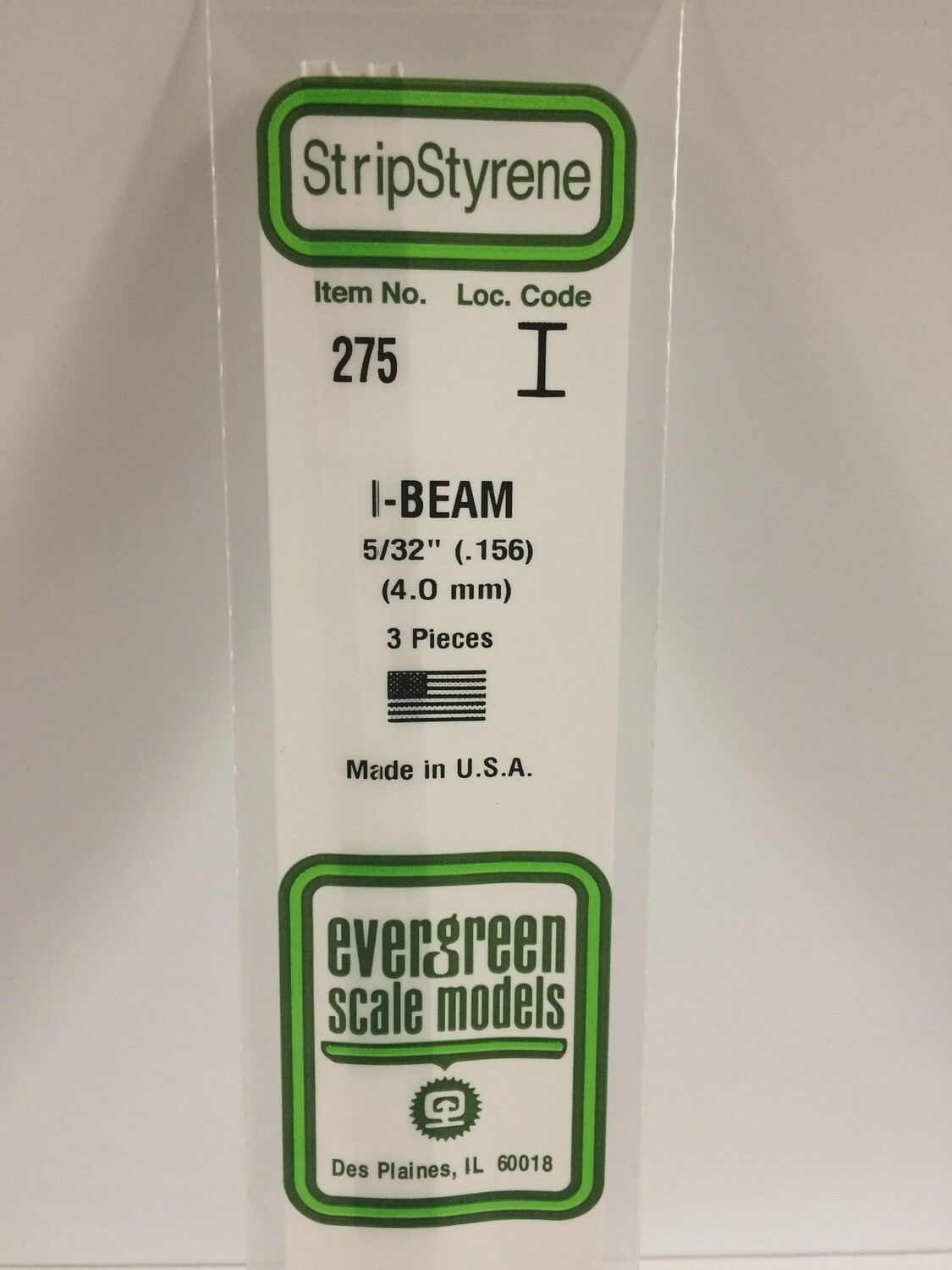 275 - OPAQUE WHITE POLYSTYRENE I-BEAM