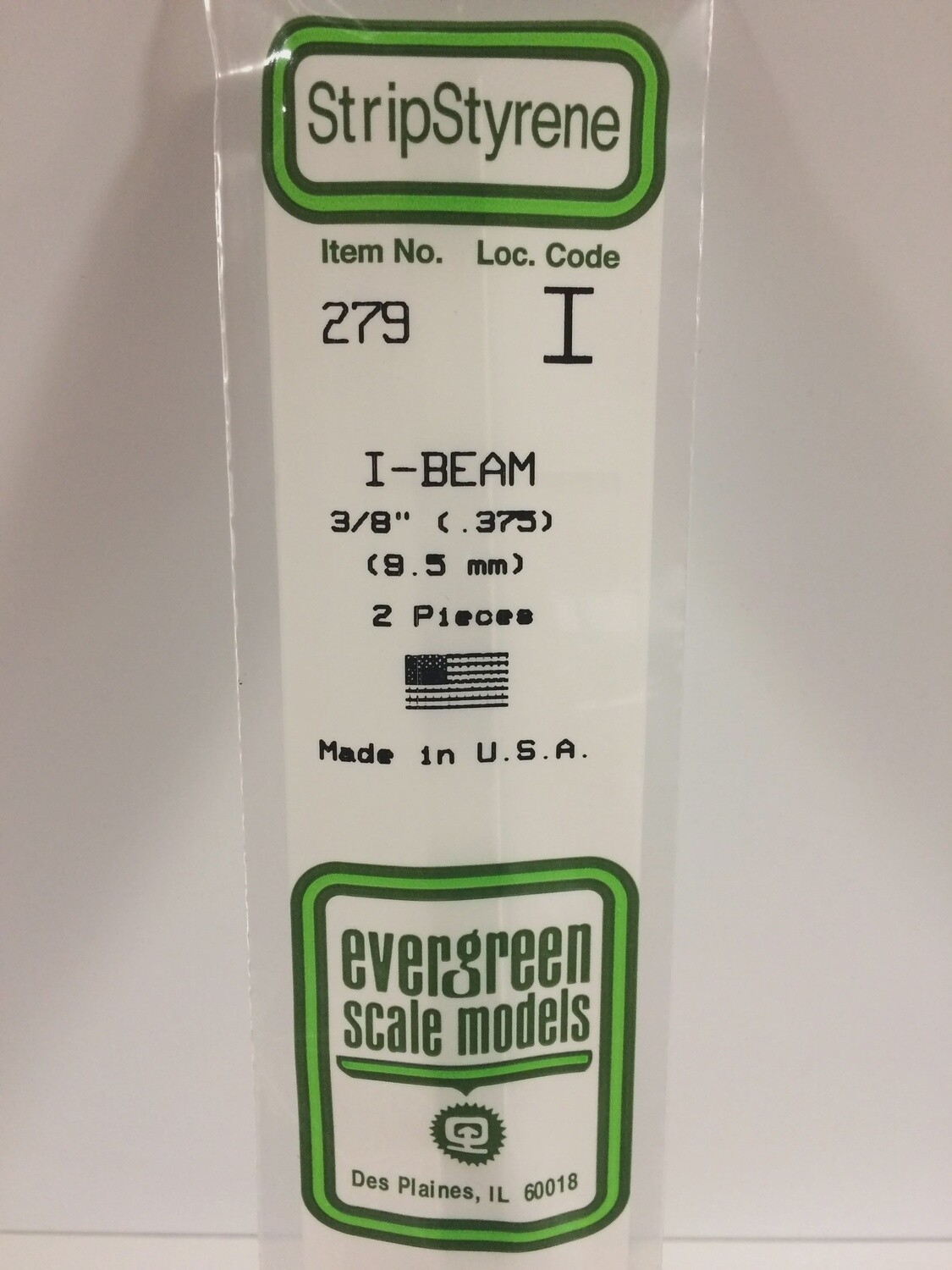 279 - OPAQUE WHITE POLYSTYRENE I-BEAM