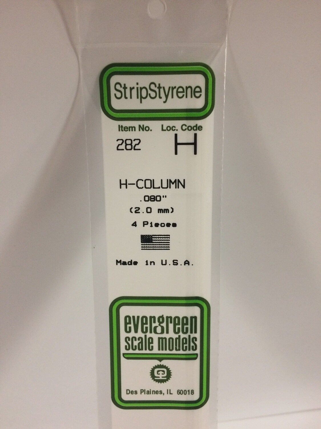 282 - OPAQUE WHITE POLYSTYRENE H - COLUMN