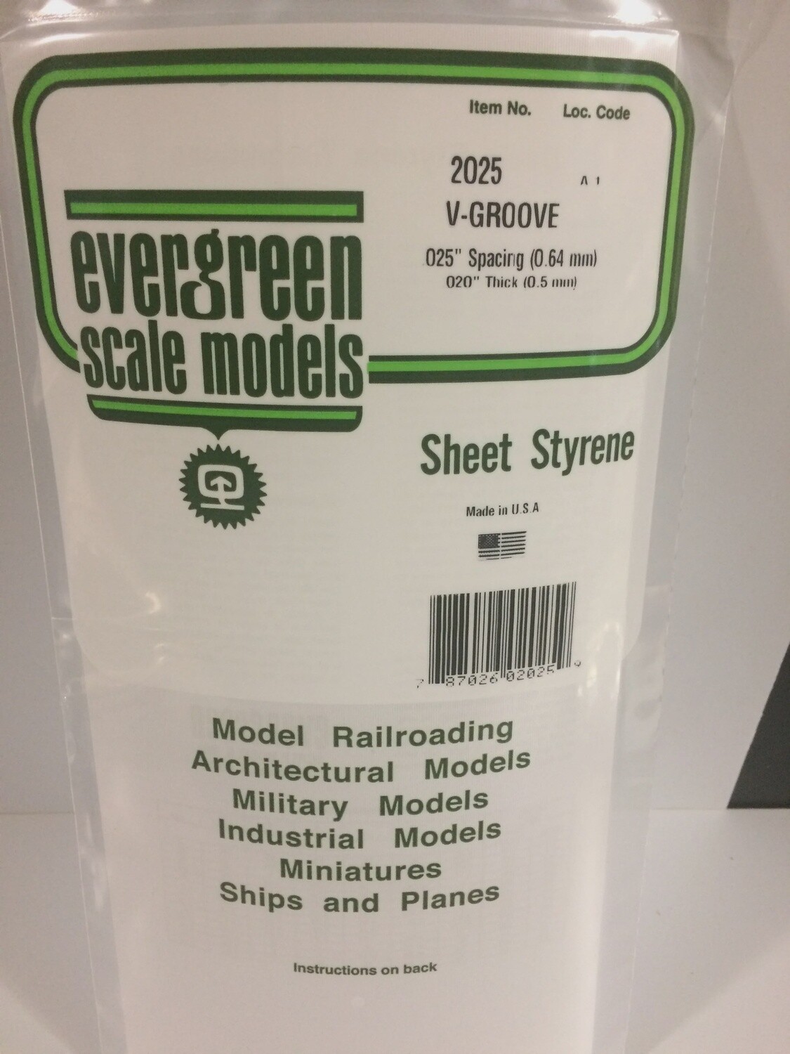 2025 - OPAQUE WHITE POLYSTYRENE V GROOVE SIDING