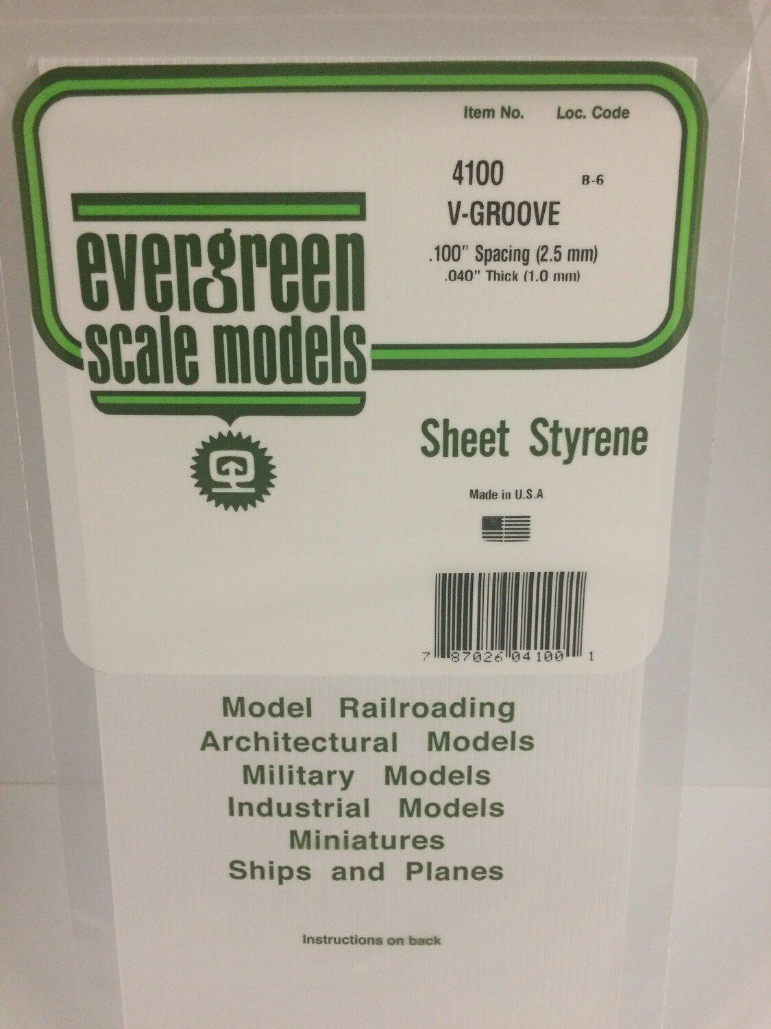 4100 - OPAQUE WHITE POLYSTYRENE V GROOVE SIDING