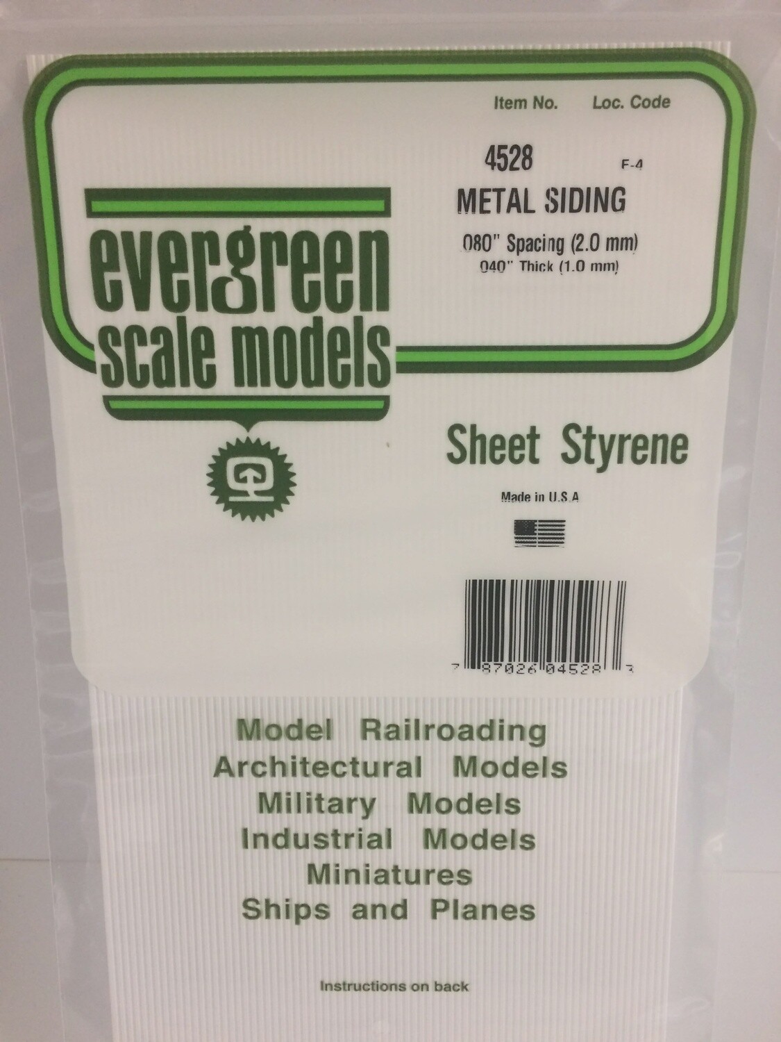 4528 - OPAQUE WHITE POLYSTYRENE CORRUGATED SIDING