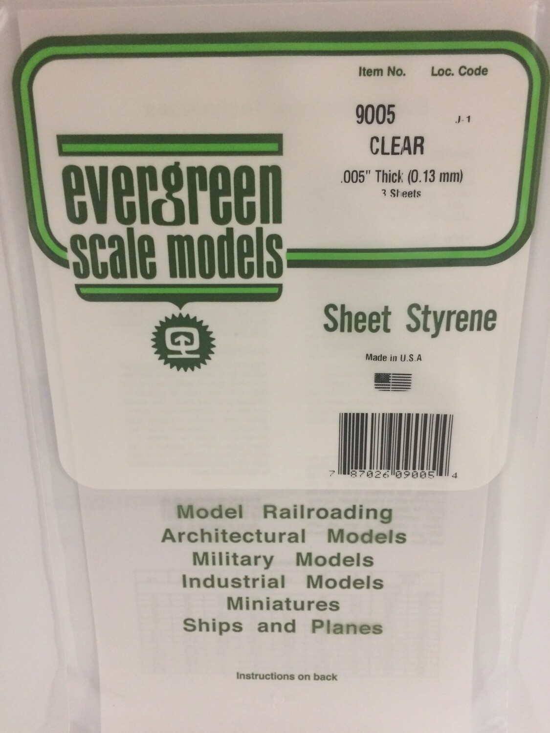 9005 - CLEAR ORIENTED POLYSTYRENE SHEET