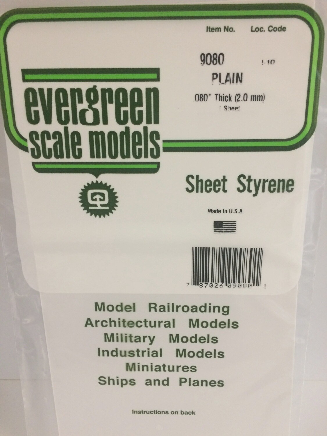 9080 - PLAIN OPAQUE WHITE POLYSTYRENE SHEET