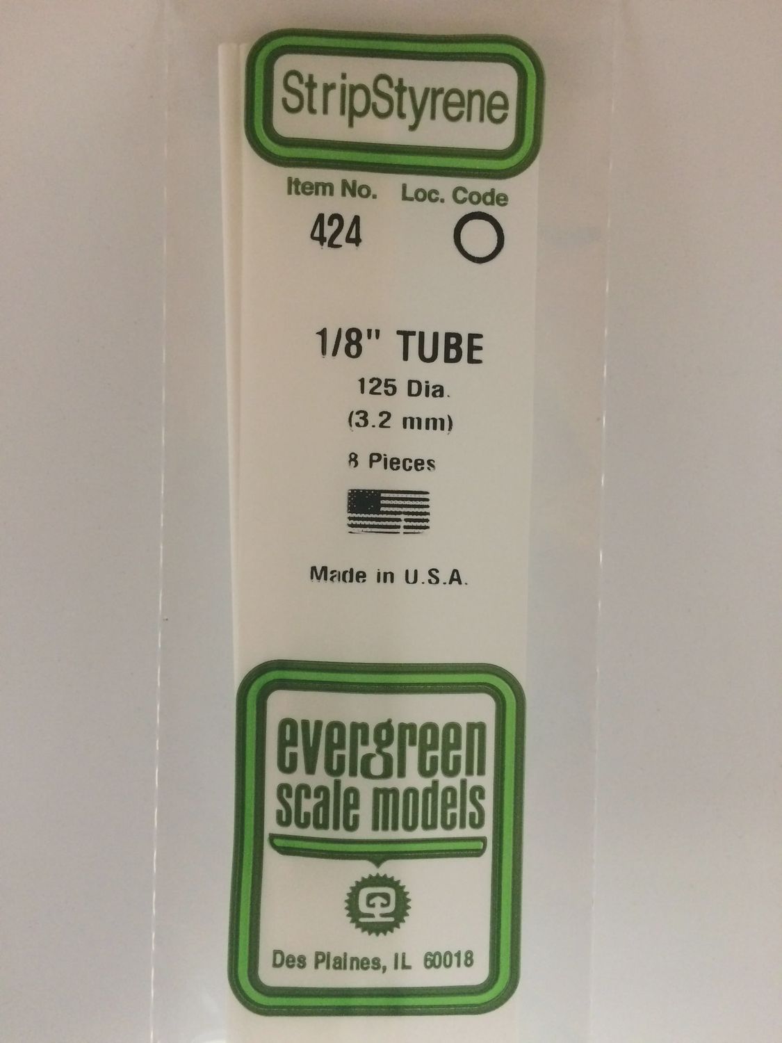 424 - OPAQUE WHITE POLYSTYRENE TUBING