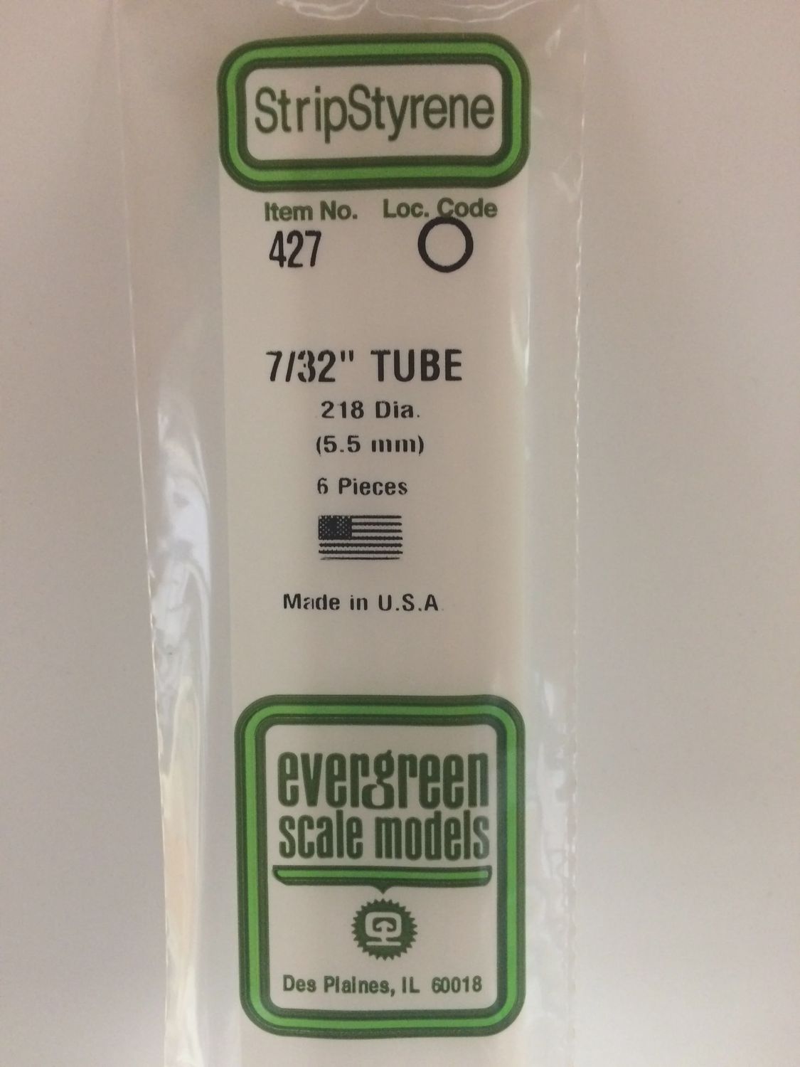 427 - OPAQUE WHITE POLYSTRENE TUBING