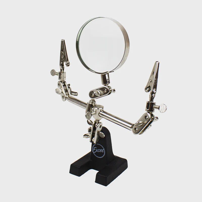 DOUBLE CLIP EXTRA HANDS WITH MAGNIFIER