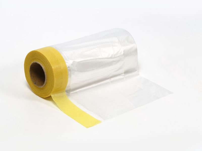 MASKING TAPE w/PLASTIC SHEETING 150mm