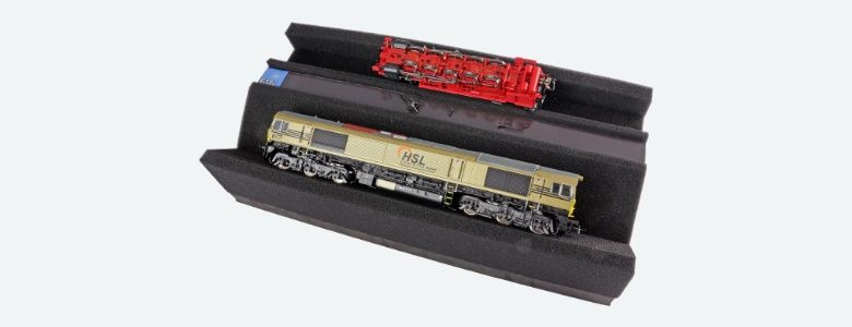 Premium Foam Train Service Tray, With magnetic storage recess