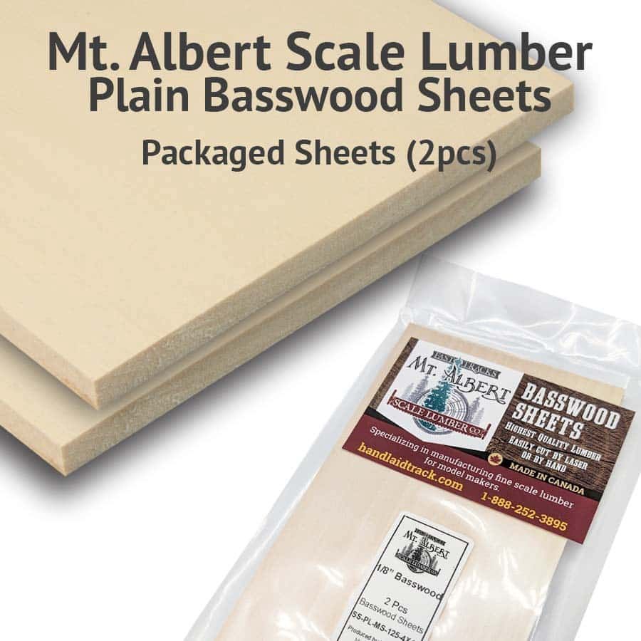 PLAIN BASSWOOD SHEET 1/8 THICK, 4X12 INCHES LONG (2PCS)
