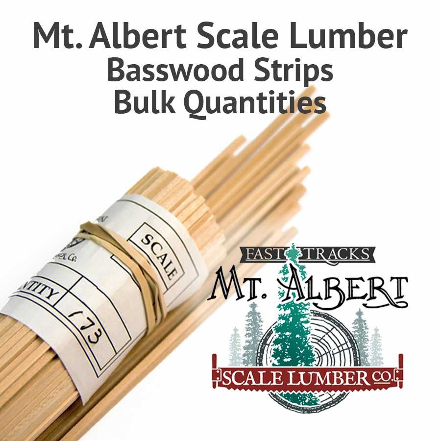 O SCALE STRIPWOOD, 10X16 16 INCHES LONG. BULK QUANTITIES