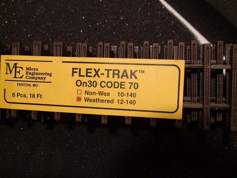 Code 70 Weathered Flex-track On30