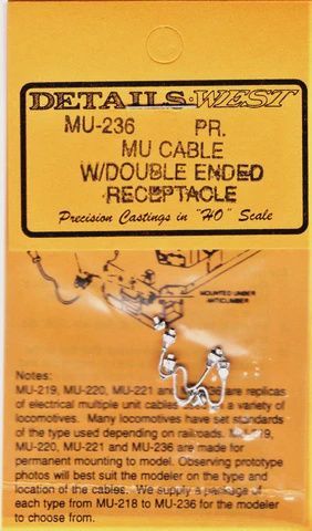 MU Cables Double-Ended Receptacle &amp; Two Receptacles HO
