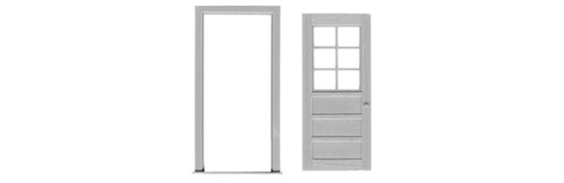 6 LITE DOOR/FRAME O