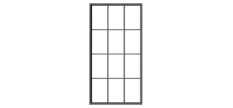 12 PANE MASONRY WINDOW 64x124 O