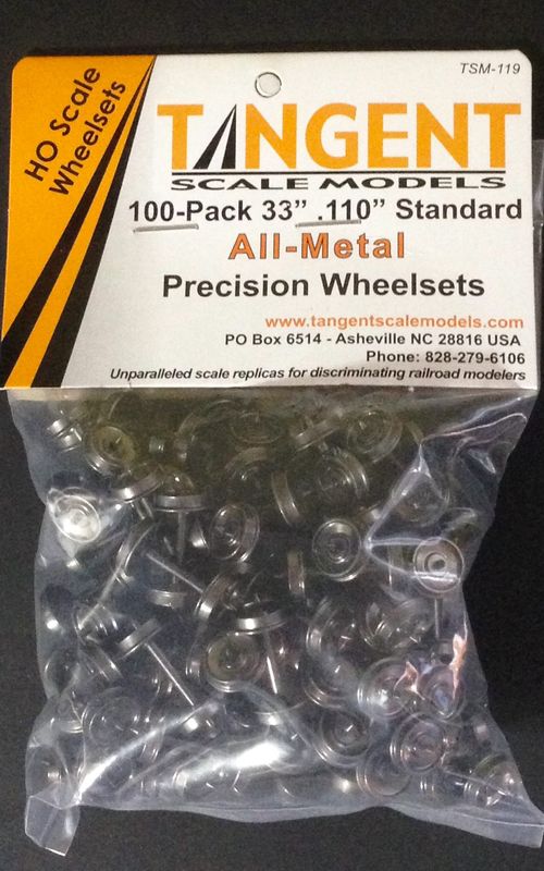 33 inch Normal Tread Blackened All-Metal Precision Wheelsets – 100 pack