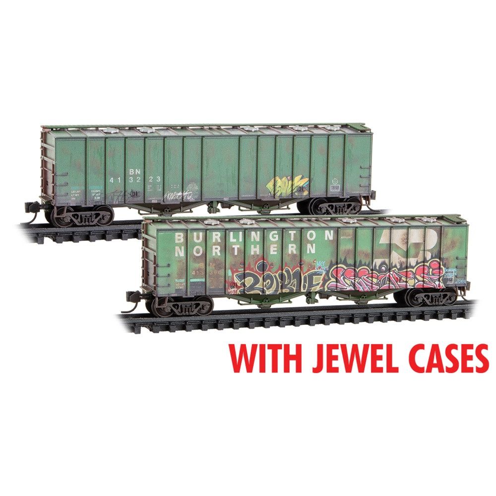Burlington Northern 2-Pack 2-Bay Airslide Hoppers