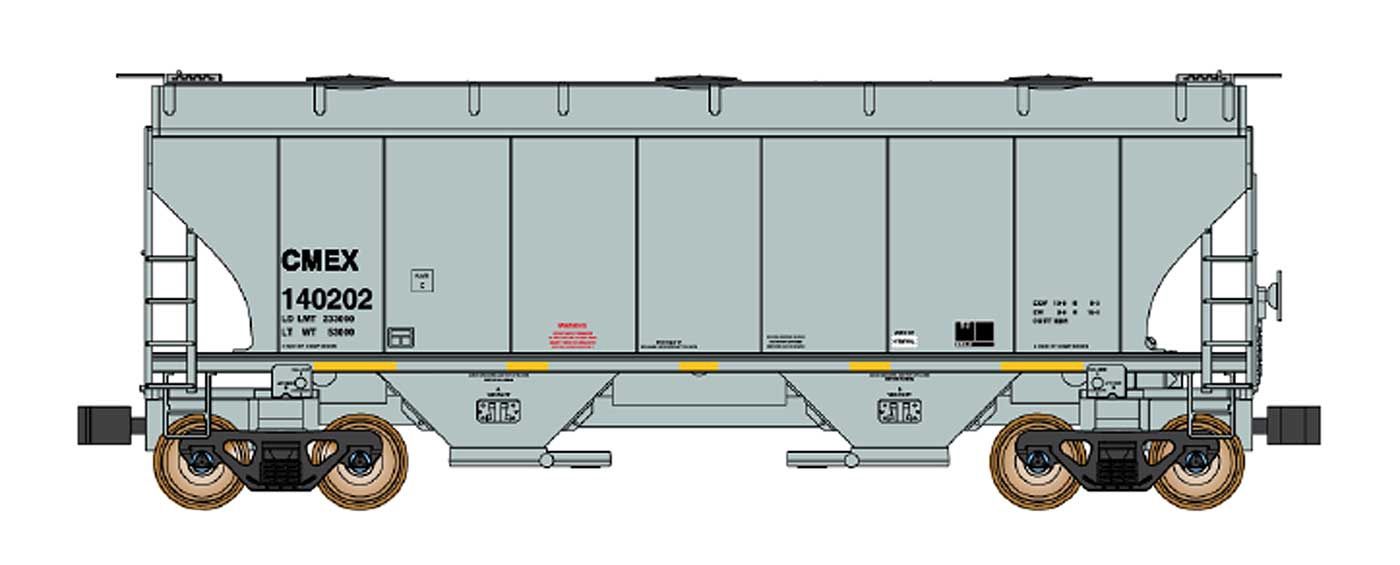 Trinity 3281 Covered Hoppers CMEX, Road Number: 140159
