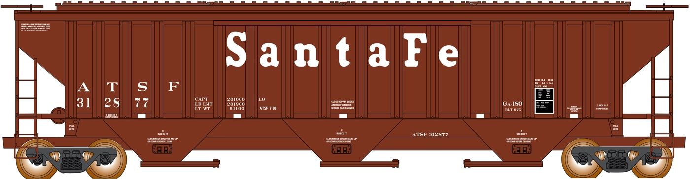 4750 ATSF Covered Hopper, Road Number: 312877