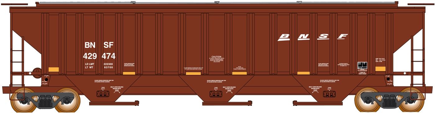 BNSF 4750 Covered Hopper, Road Number: 429474