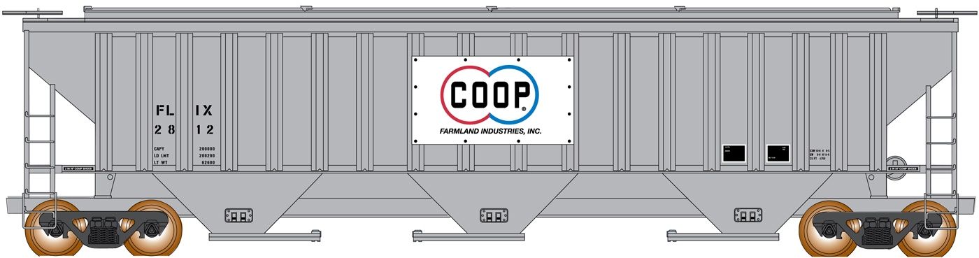 FLIX CO-OP 4750 Covered Hopper, Road Number: 2812