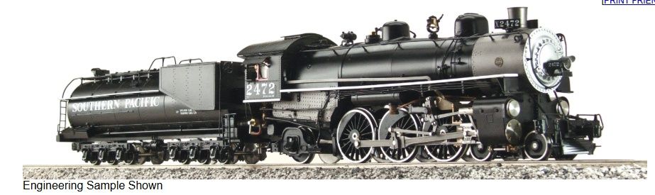 Southern Pacific P-8 Class 4-6-2 Butane Fired Kit, Road Number: 2467