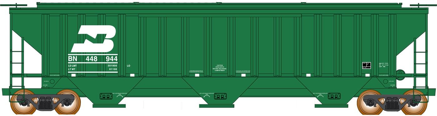 BN 4750 Covered Hopper, Road Number: 448944