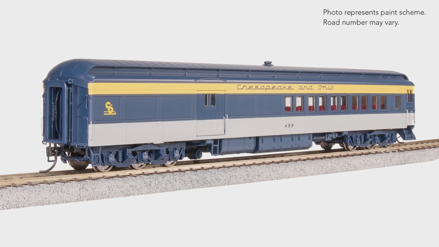 C&amp;O Coach-Baggage Combine, #458, Tri-Color Paint