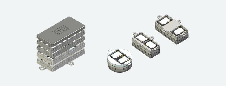 Speaker set, Dual 11x15mm, Modular Soundbox kit for 28mm, 20x40mm, 16x35mm