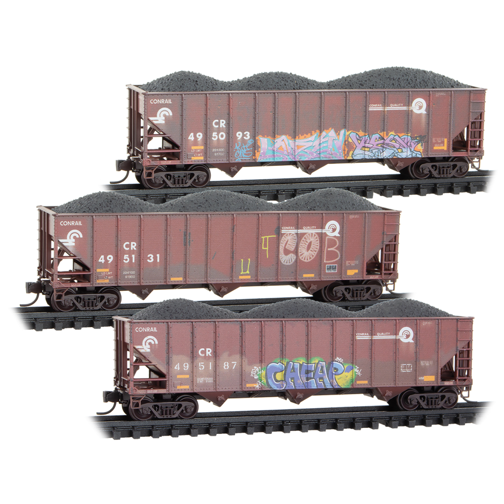 100-Ton 3-Bay Open Hoppers CR 3 pack