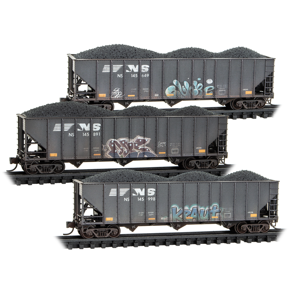 100-Ton 3-Bay Open Hoppers NS 3 pack
