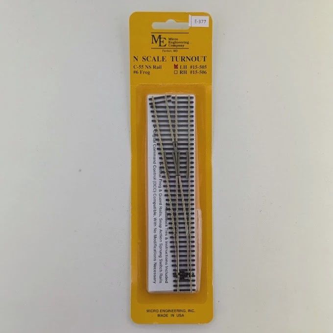 Turnout, Code 70, #6 Frog, Left Hand